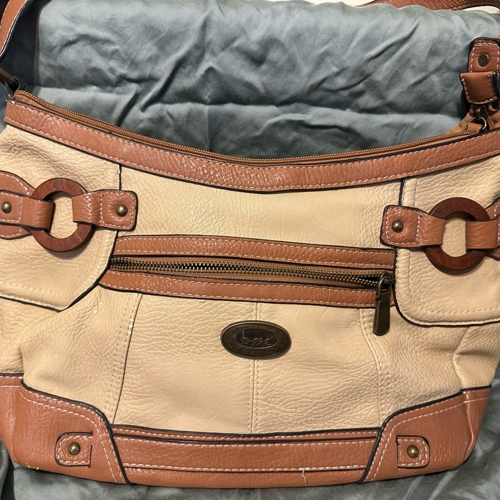 boc Cream and Tan Shoulder Bag